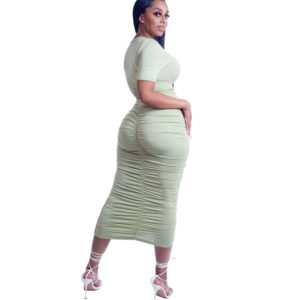 'Peek-a-Boo' Dress (Mint Green) - Image 3