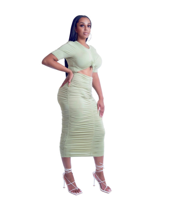 'Peek-a-Boo' Dress (Mint Green)